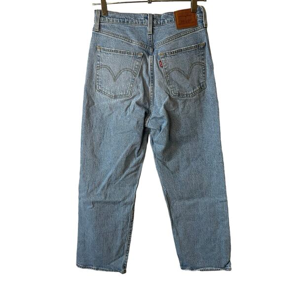 Levi's Premium New Women's Ribcage Straight Ankle Distressed Jeans Sz 27 Casual - Picture 2 of 11